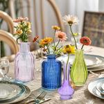 Colorful Glass Bud Vases Set of 10