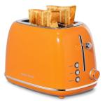 Retro Orange 2-Slice Stainless Steel Toaster