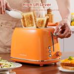 Retro Orange 2-Slice Stainless Steel Toaster