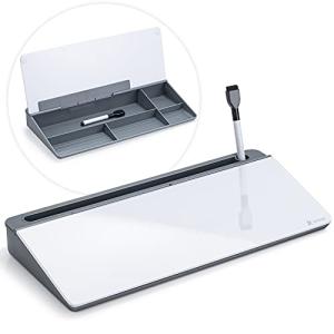 Varhomax Glass Desk Whiteboard and Organizer