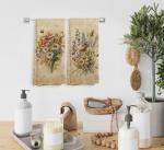 Vintage Floral Kitchen Towels and Dishcloth Set
