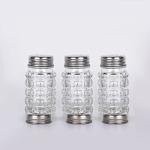 Retro Salt and Pepper Shakers with Stainless Tops