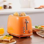 Retro Orange 2-Slice Stainless Steel Toaster