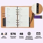 Purple Refillable Password Book with Lock & Tabs