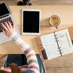 Purple Refillable Password Book with Lock & Tabs