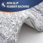 Soft Microfiber Bath Rug Mat, Non-Slip Light Grey