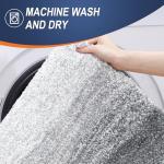 Soft Microfiber Bath Rug Mat, Non-Slip Light Grey