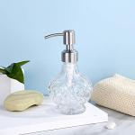 Elegant Crystal Soap Dispenser with Stainless Steel Pump