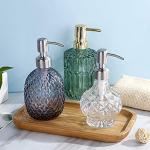Elegant Crystal Soap Dispenser with Stainless Steel Pump