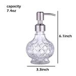Elegant Crystal Soap Dispenser with Stainless Steel Pump