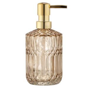 Amber Soap Dispenser with Pump for Kitchen & Bath