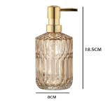 Amber Soap Dispenser with Pump for Kitchen & Bath
