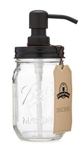 Mason Jar Soap Dispenser - Black 16 oz