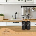 Bamboo Tray Glass Soap Dispenser Set