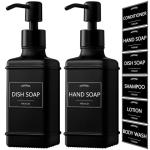 VIMERPA Vintage Glass Soap Dispenser Set, 2 Pack