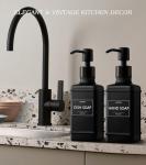 VIMERPA Vintage Glass Soap Dispenser Set, 2 Pack