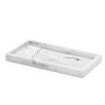 Luxspire 8x4 Inch White Marble Bathroom Tray