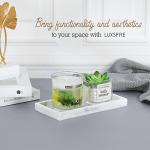 Luxspire 8x4 Inch White Marble Bathroom Tray