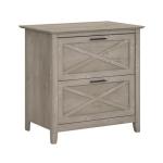 Washed Gray 2 Drawer Lateral File Cabinet