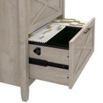 Washed Gray 2 Drawer Lateral File Cabinet