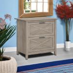Washed Gray 2 Drawer Lateral File Cabinet
