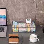Clear Desk Organizer Set with Adjustable Compartments