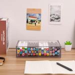 Clear Desk Organizer Set with Adjustable Compartments