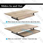 Adjustable Wood Keyboard Drawer Tray Under Desk