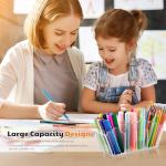 Clear Scalloped Acrylic Pencil Holder Make Up Brush with Compartments