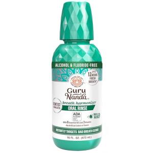 GuruNanda Wild Mint Fresh Breath Mouthwash 16 oz