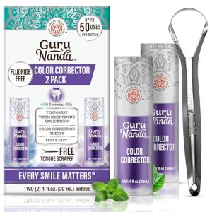 GuruNanda Purple Color Corrector Teeth Whitening Serum