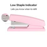 Pink Desktop Stapler with 640 Staples