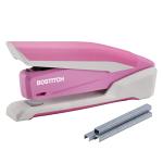 Bostitch Pink Spring-Powered Desktop Stapler, 20 Sheets