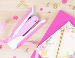 Bostitch Pink Spring-Powered Desktop Stapler, 20 Sheets