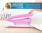 Bostitch Pink Spring-Powered Desktop Stapler, 20 Sheets
