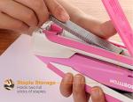 Bostitch Pink Spring-Powered Desktop Stapler, 20 Sheets