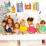 50 Colorful Push Pins with Wooden Clips