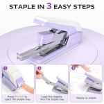 MARSROCK Easy-Load Heavy Duty Stapler, Purple