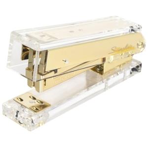 Gold Compact Acrylic Stapler for 20 Sheets