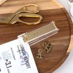 Gold Compact Acrylic Stapler for 20 Sheets