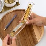 Gold Compact Acrylic Stapler for 20 Sheets