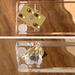 Gold Compact Acrylic Stapler for 20 Sheets