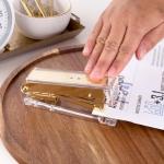 Gold Compact Acrylic Stapler for 20 Sheets