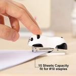 Cute Mini Panda Stapler with Staple Remover
