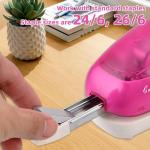 Pink Electric Stapler with 2000 Staples and Remover