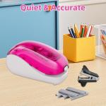 Pink Electric Stapler with 2000 Staples and Remover
