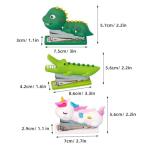 Cute Mini Staplers Set - Crocodile & Dinosaur