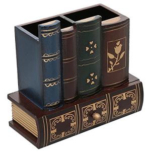 Antique Library Books Desk Organizer Caddy