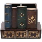 Antique Library Books Desk Organizer Caddy