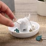 Highland Cow Ring Holder with Circular Dish